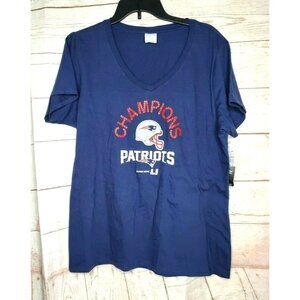 Port And Company Ring Spun XL Woman Crew Neck Champion Patriots Woman T Shirt